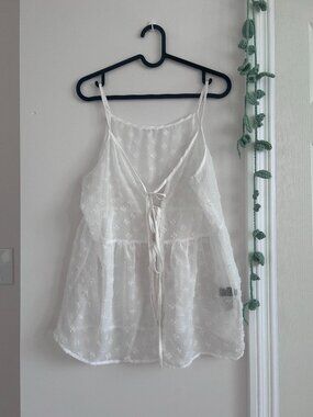 DAZY Sheer Babydoll Blouse